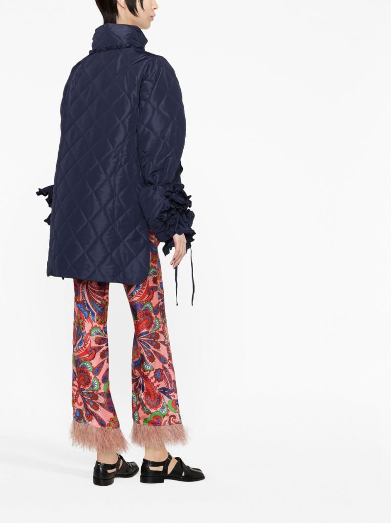 Navy Helen Half-zip Quilted Jacket