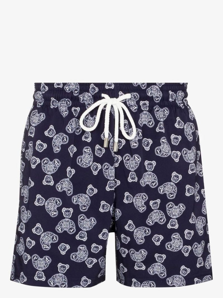 X Vilebrequin Blue Bear Print Swim Shorts