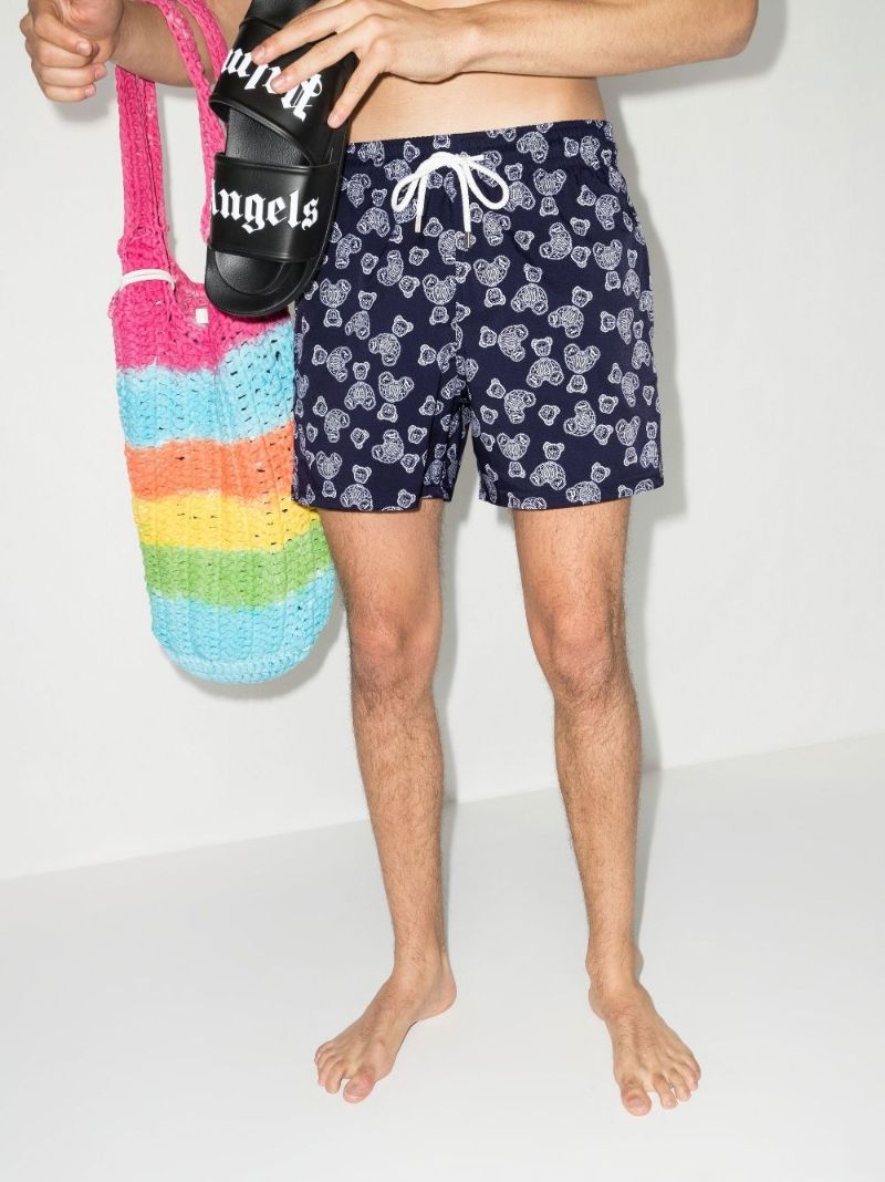 X Vilebrequin Blue Bear Print Swim Shorts