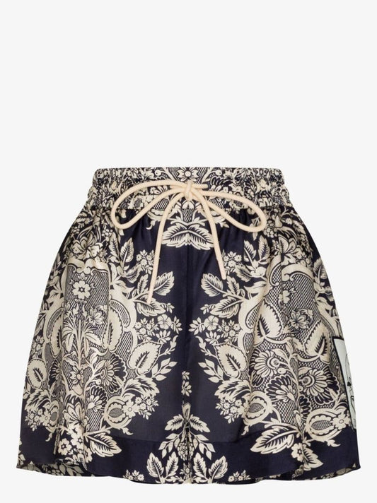 Pattie Paisley Print Silk Shorts