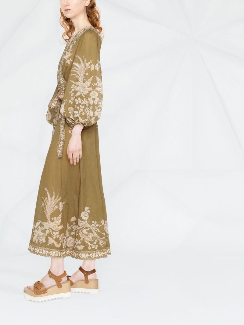Anneke Wrap Cotton Midi Dress