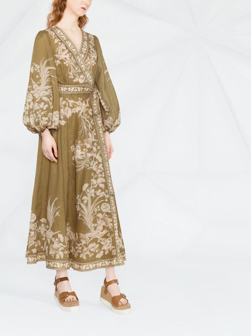 Anneke Wrap Cotton Midi Dress