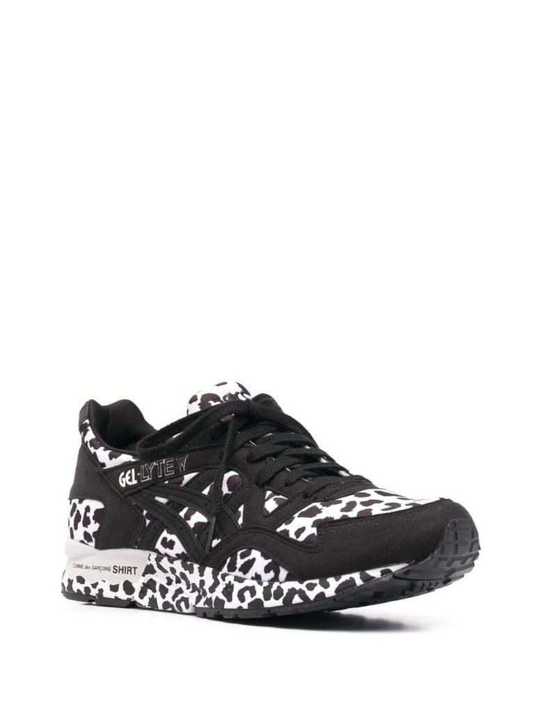 X Asics Black Gel-lyte Low-top Leopard Print Sneakers