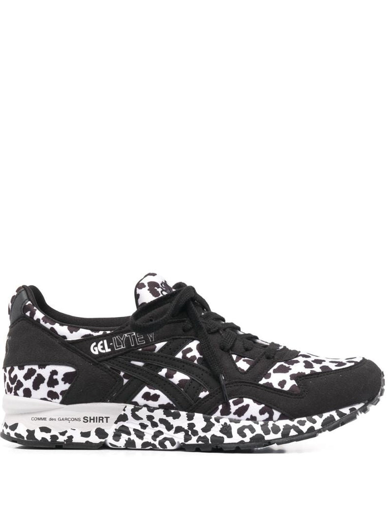 X Asics Black Gel-lyte Low-top Leopard Print Sneakers