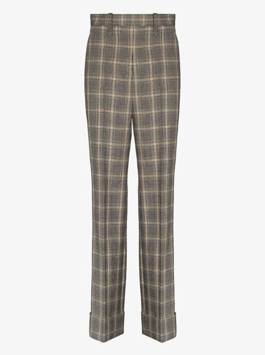 Grey Prince of Wales Check Trousers