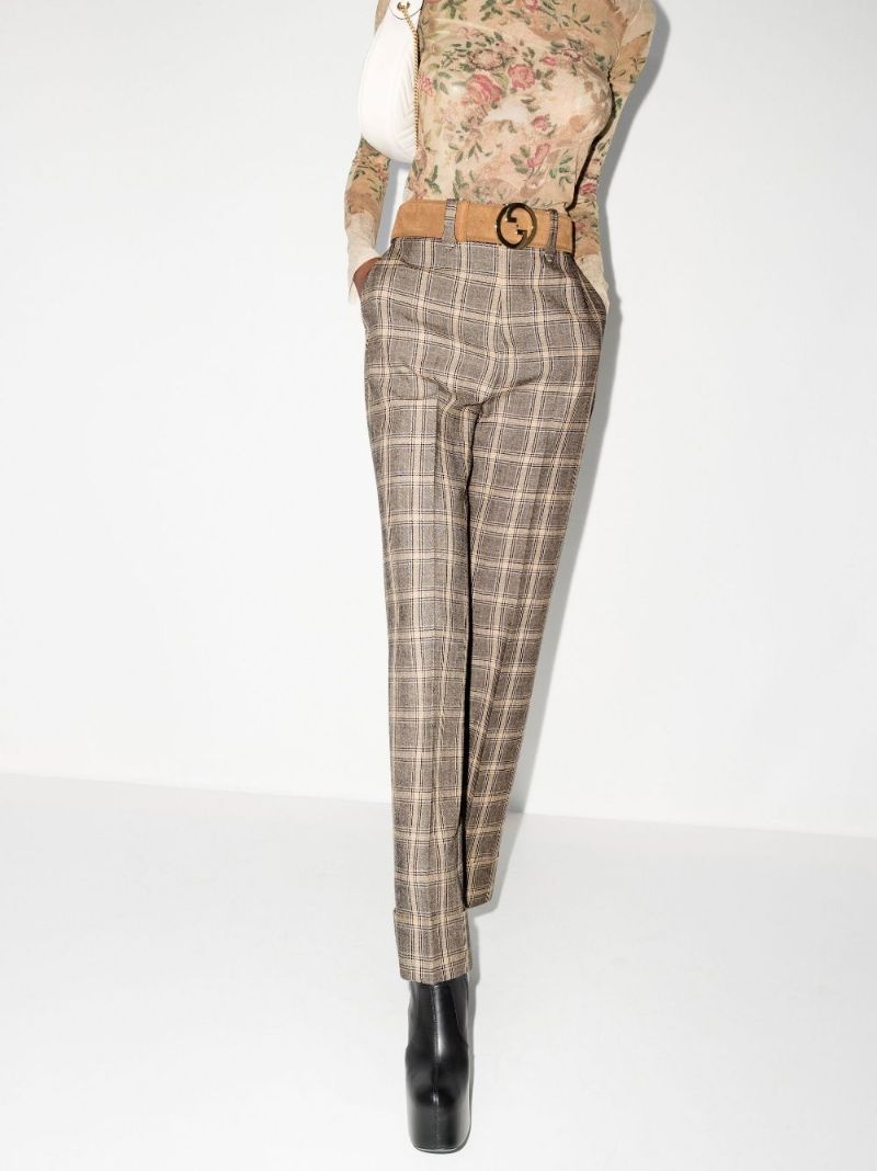 Grey Prince of Wales Check Trousers