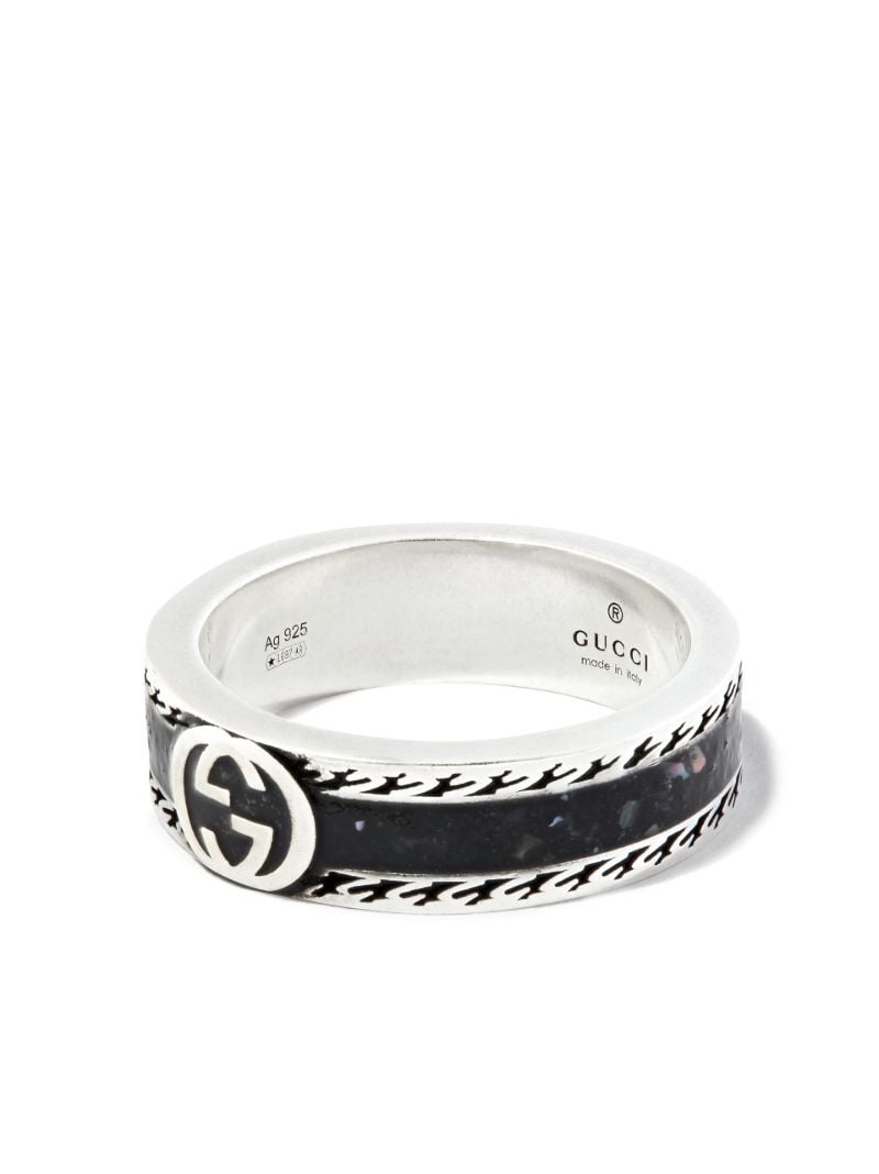 Sterling Sivler Interlocking G Ring