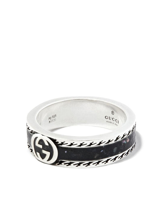 Sterling Sivler Interlocking G Ring