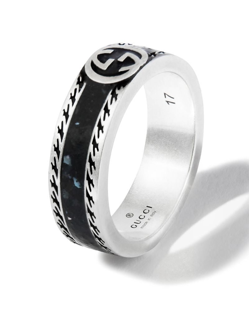 Sterling Sivler Interlocking G Ring