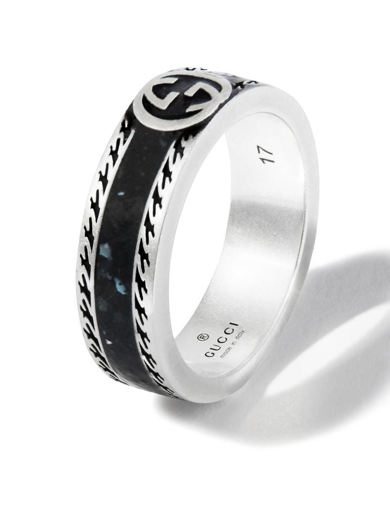 Sterling Sivler Interlocking G Ring