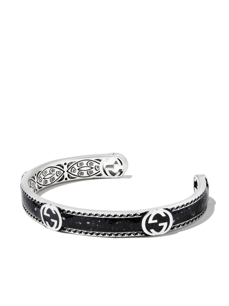 Sterling Silver Interlocking G Cuff Bracelet