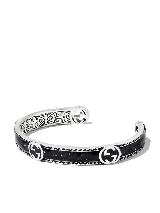 Sterling Silver Interlocking G Cuff Bracelet