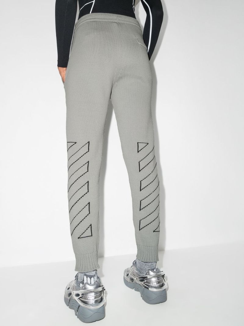 Diag Outline Knitted Track Pants