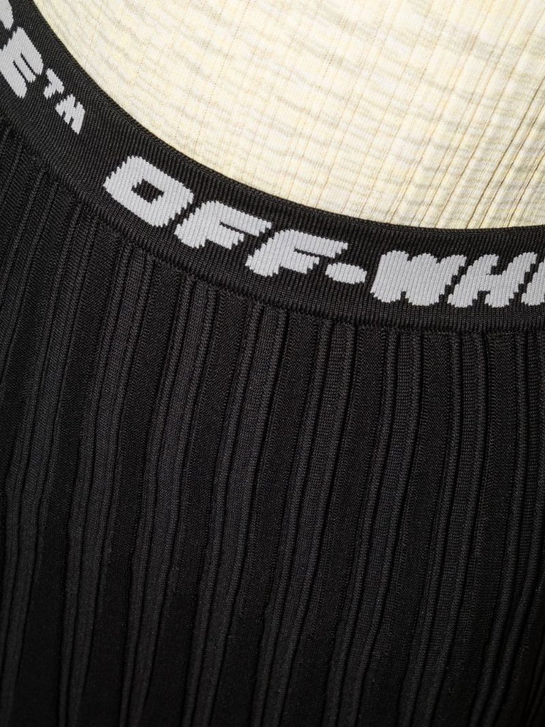 Logo Band Pleated Mini Skirt