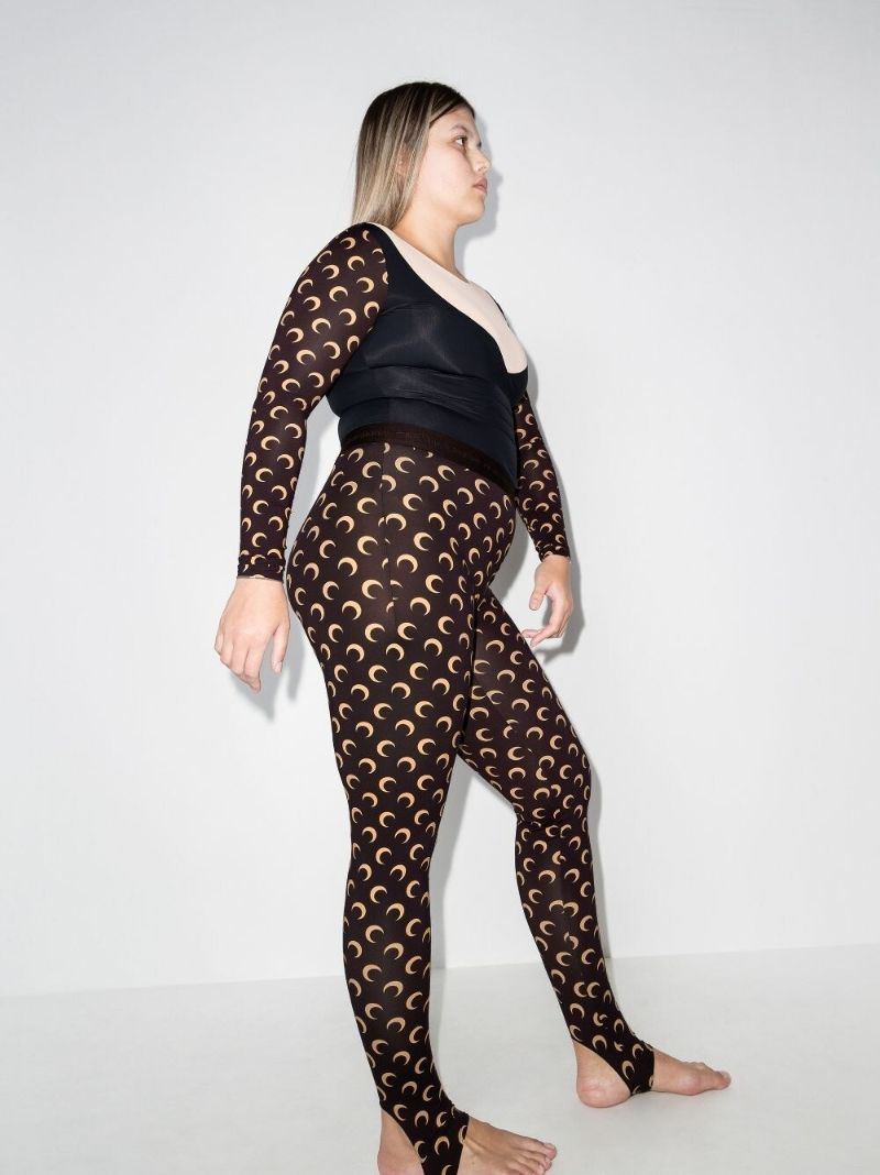 Fuseaux Crescent Moon Print Leggings