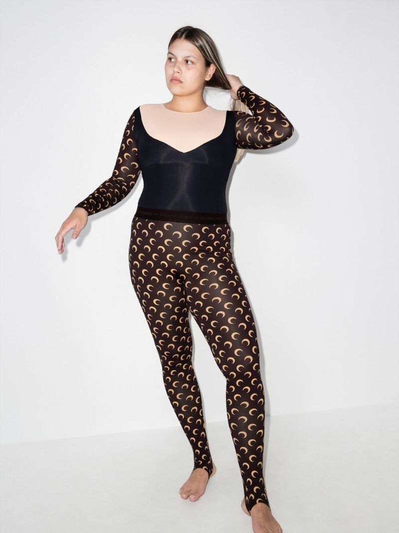 Fuseaux Crescent Moon Print Leggings