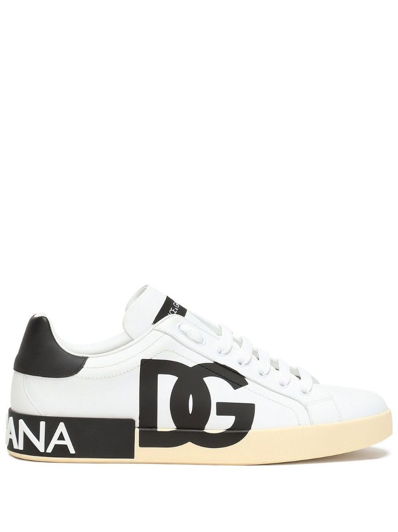 White Portofino Leather Sneakers