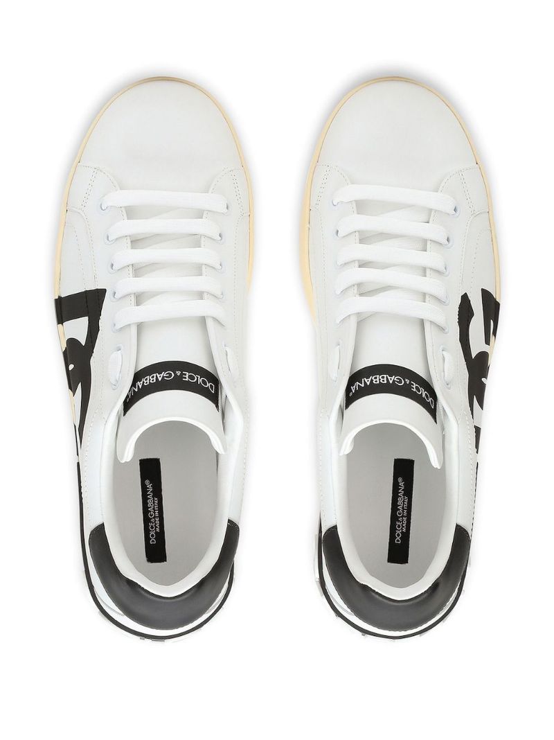 White Portofino Leather Sneakers