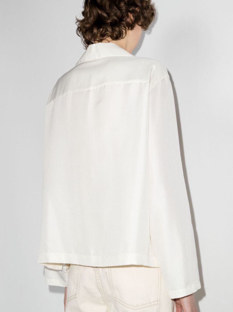 White Anagram Silk Pyjama Shirt