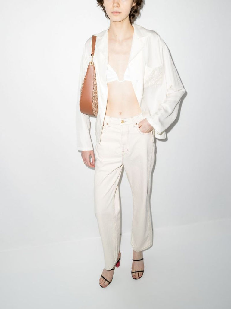 White Anagram Silk Pyjama Shirt