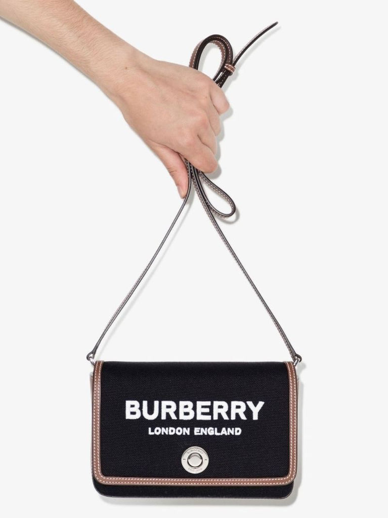 Black Logo Cross Body Bag