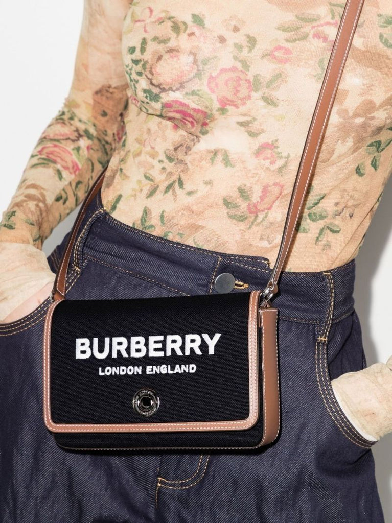 Black Logo Cross Body Bag