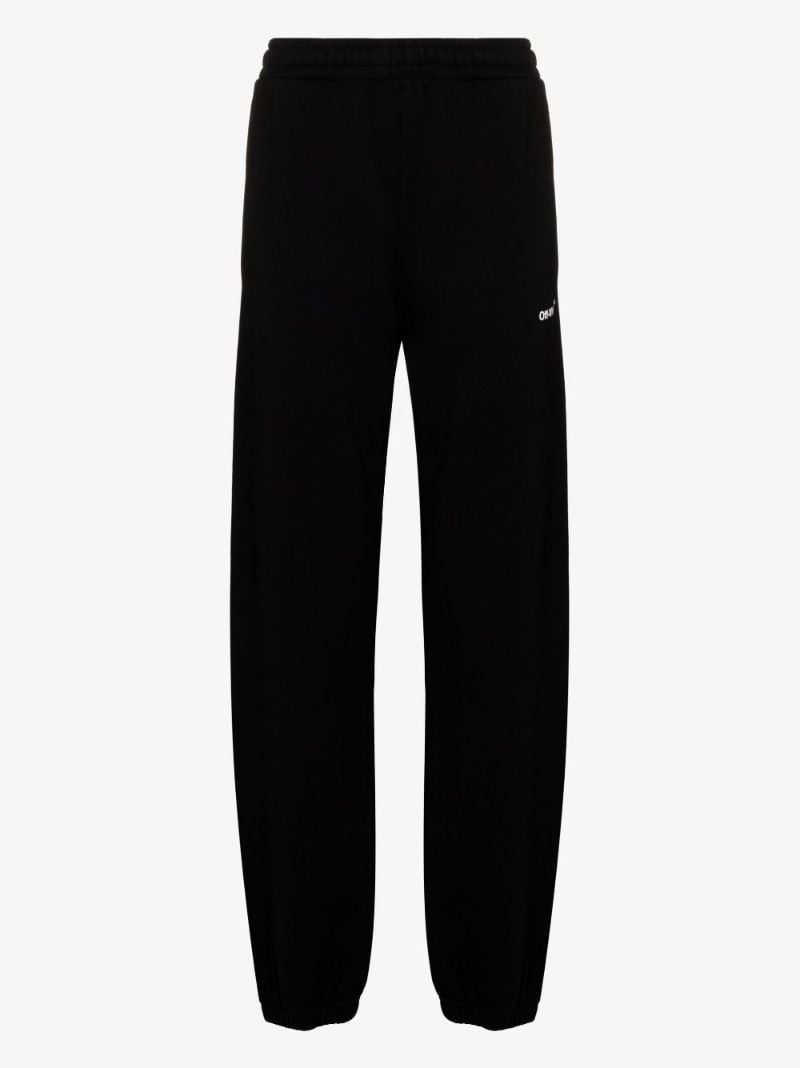 Black Diag Helvetica Track Pants