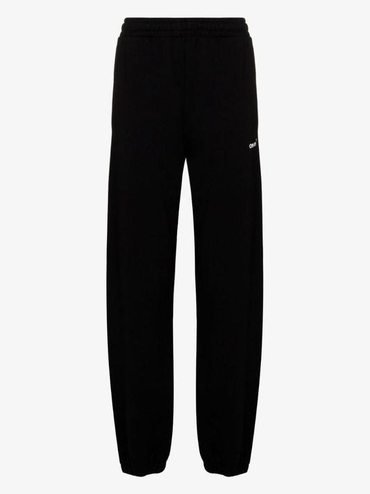 Black Diag Helvetica Track Pants