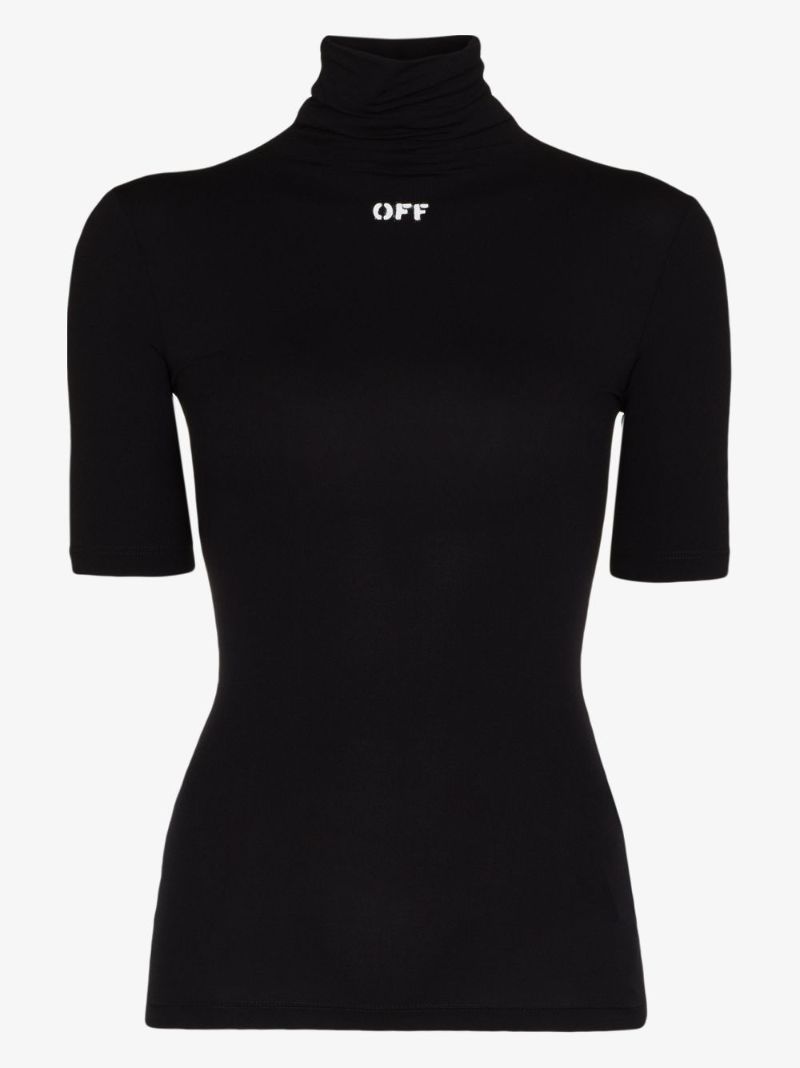 Logo Roll Neck Top