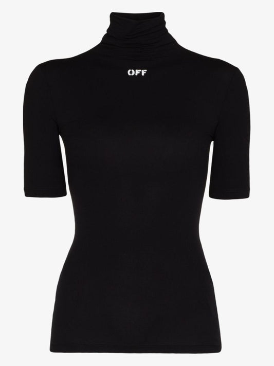 Logo Roll Neck Top