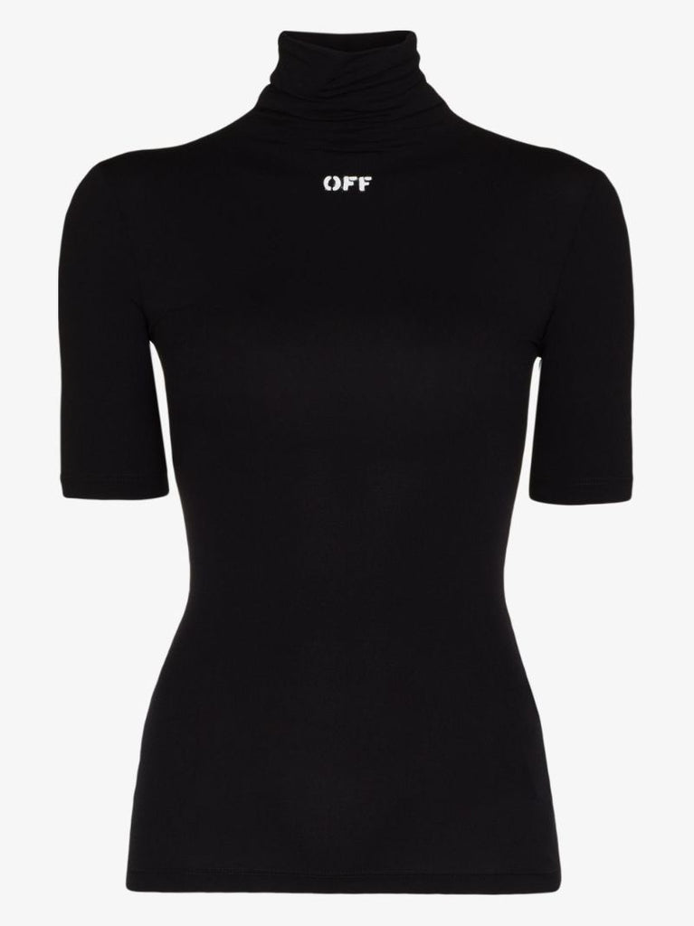 Logo Roll Neck Top