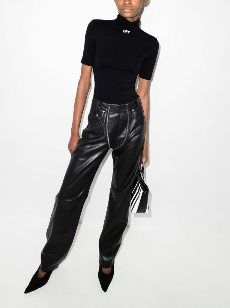 Logo Roll Neck Top