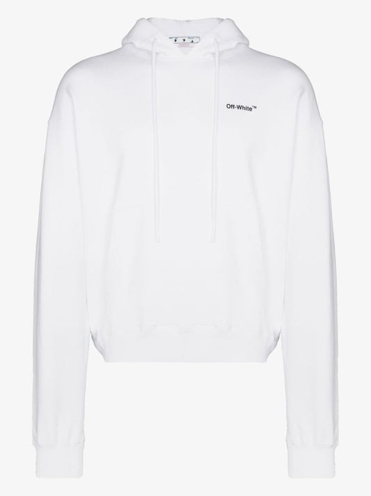 White Caravaggio Arrow Logo Hoodie