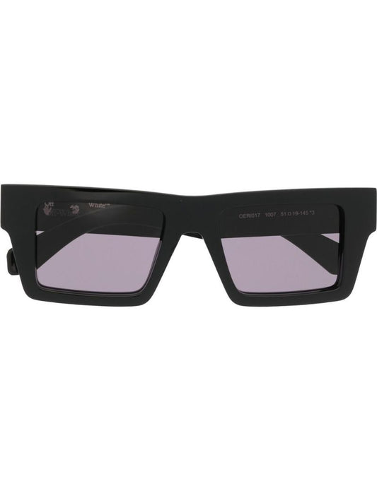 Black Nassau Rectangle Sunglasses