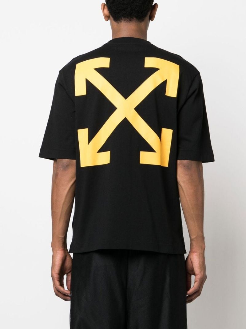 Black Caravaggio Print Cotton T-shirt