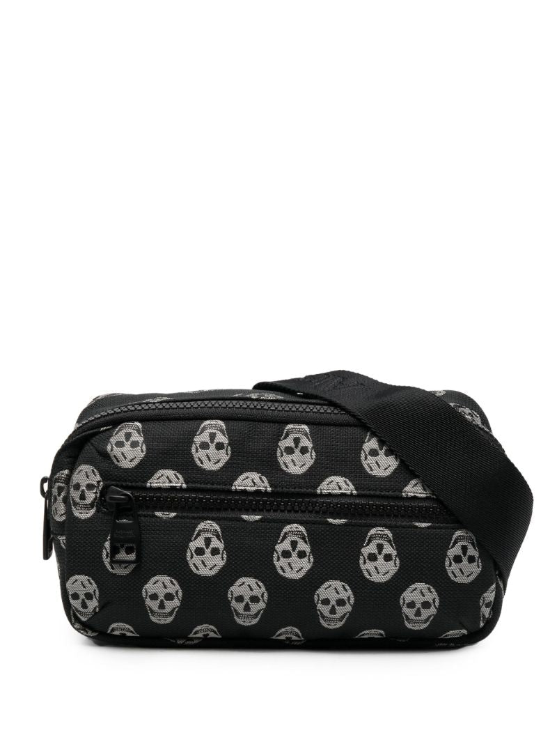 Black Skull-jacquard Crossbody Bag