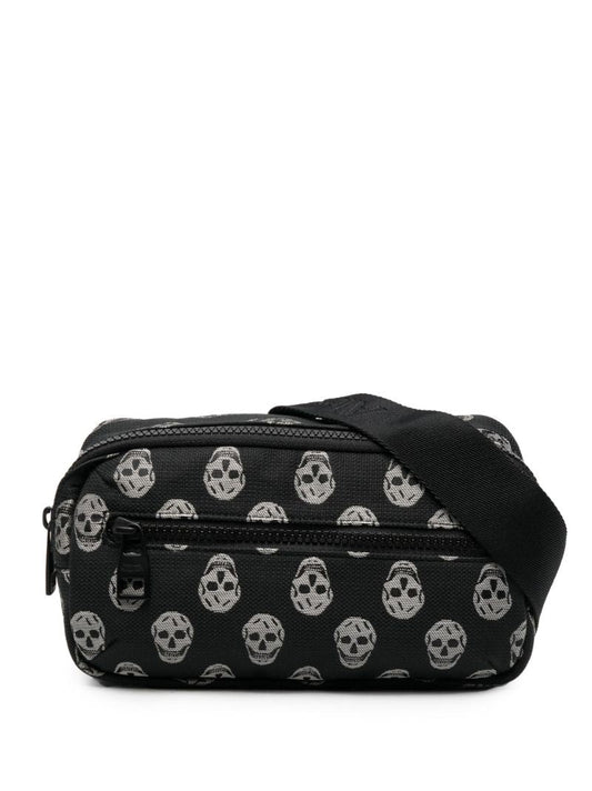 Black Skull-jacquard Crossbody Bag
