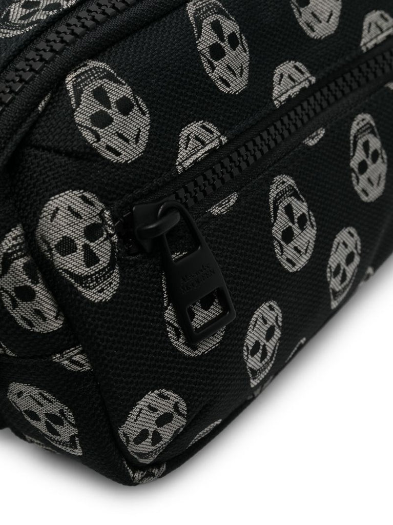 Black Skull-jacquard Crossbody Bag