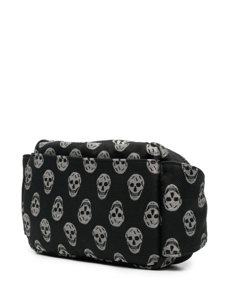 Black Skull-jacquard Crossbody Bag