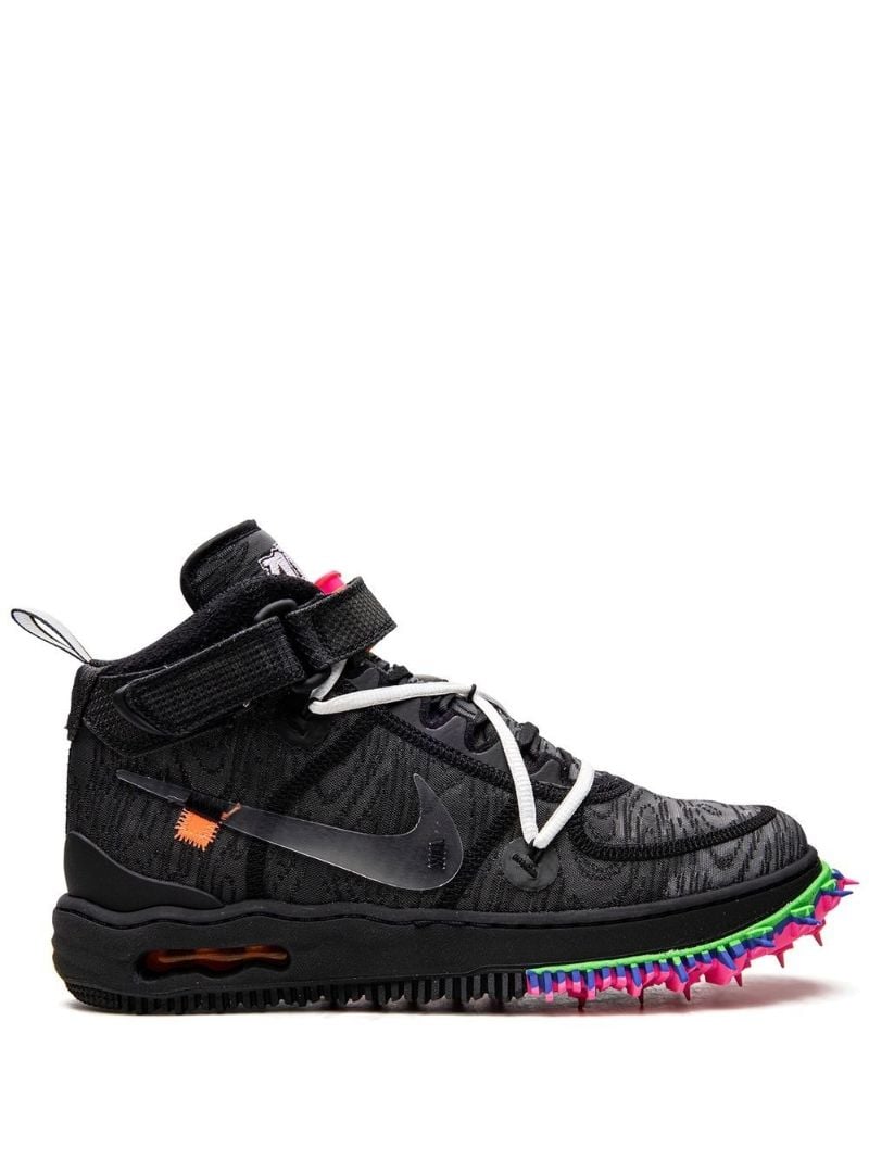 Black Air Force 1 Mid Sneakers