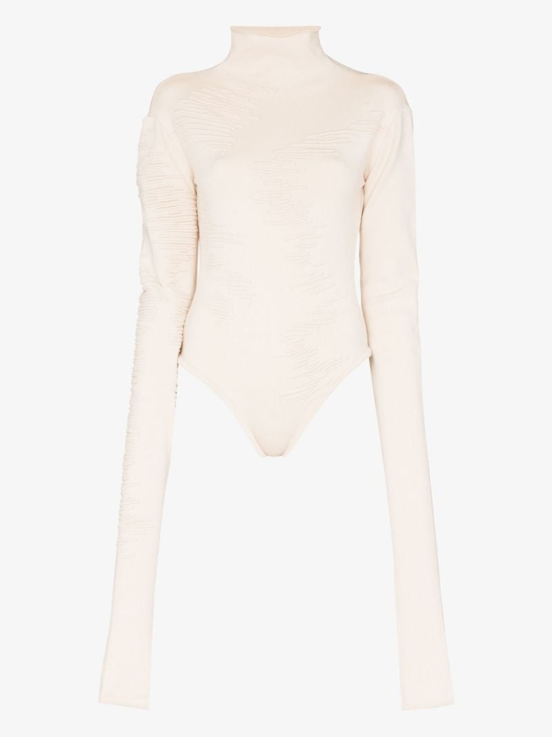 X Browns Focus Neutral Muscle Open Back Knitted Bodysuit