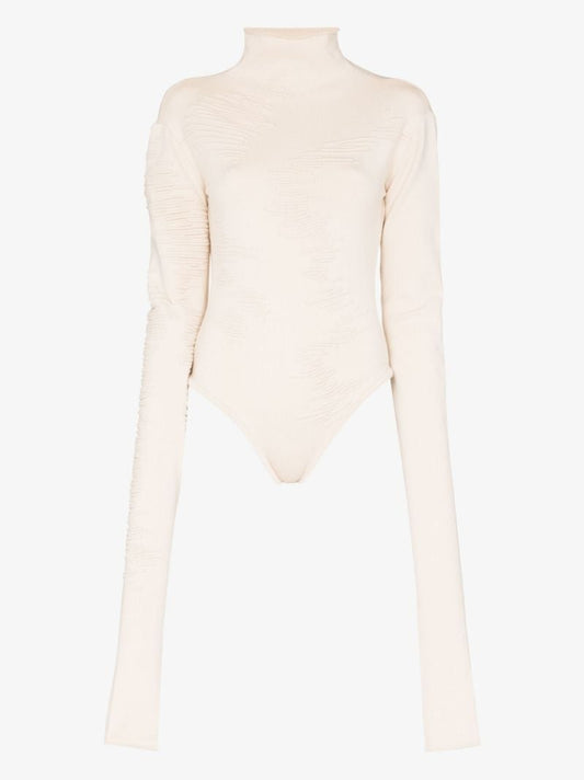 X Browns Focus Neutral Muscle Open Back Knitted Bodysuit