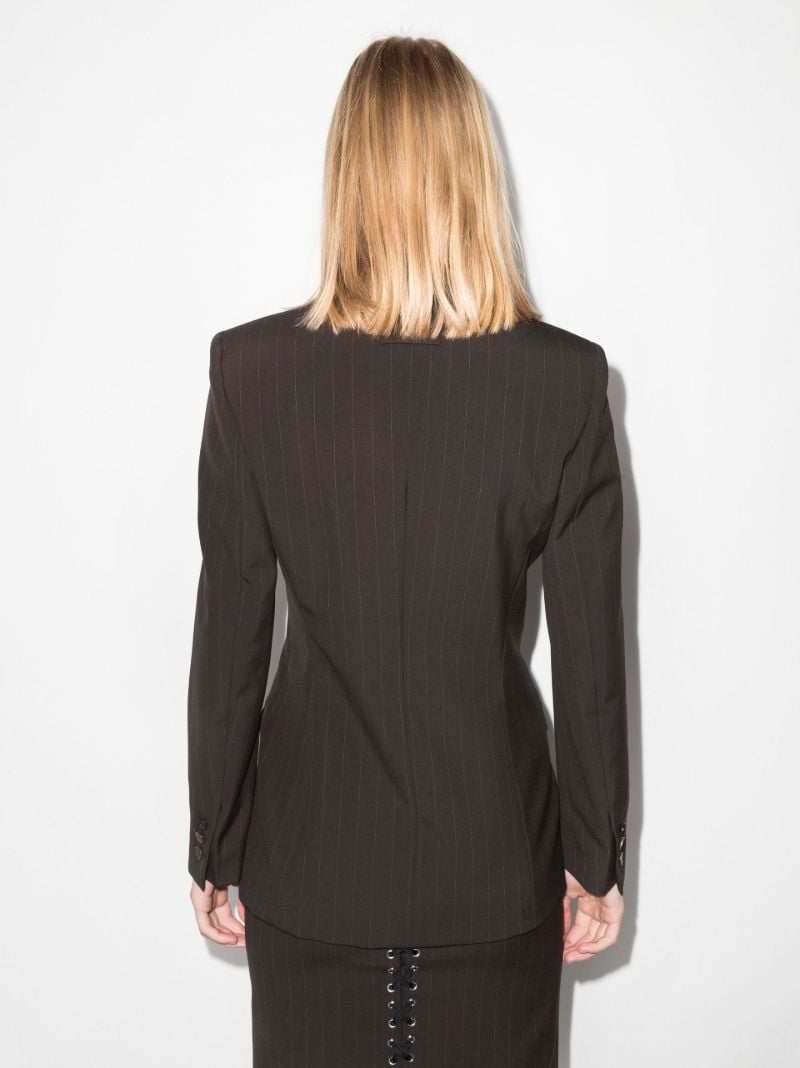 X Lotta Volkova Pinstripe Single-breasted Wool Blazer