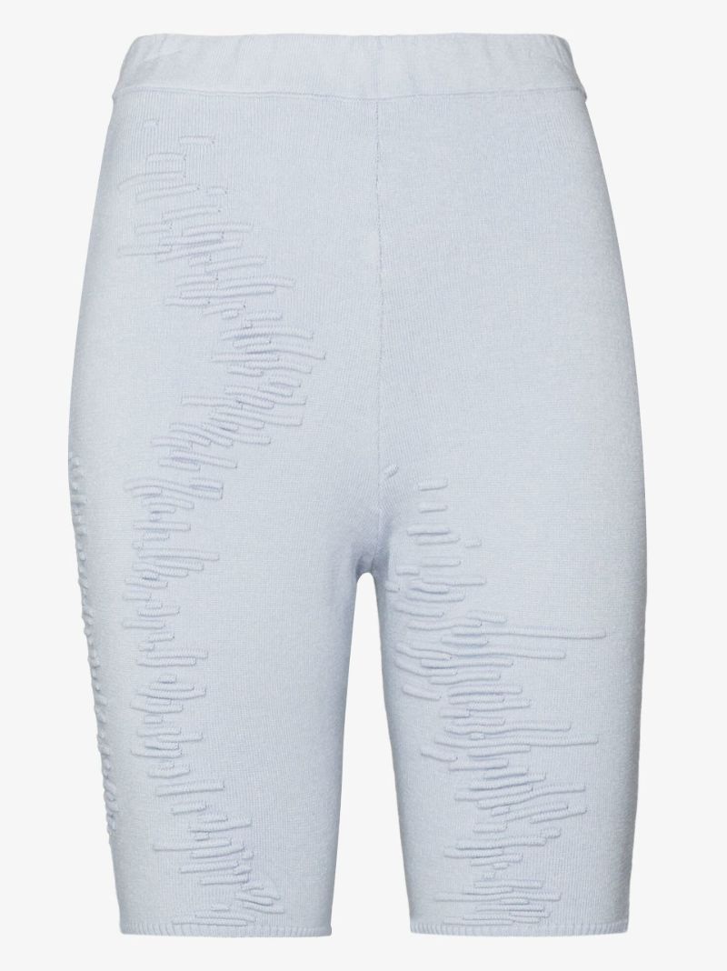 X Browns Focus Blue Muscle High Waist Knitted Shorts