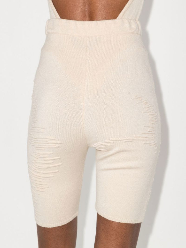 X Browns Focus Neutral Muscle High Waist Knitted Shorts
