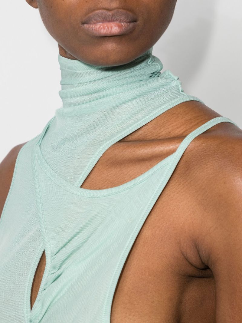 X Browns Focus Blue Ricky Layered Cutout Top