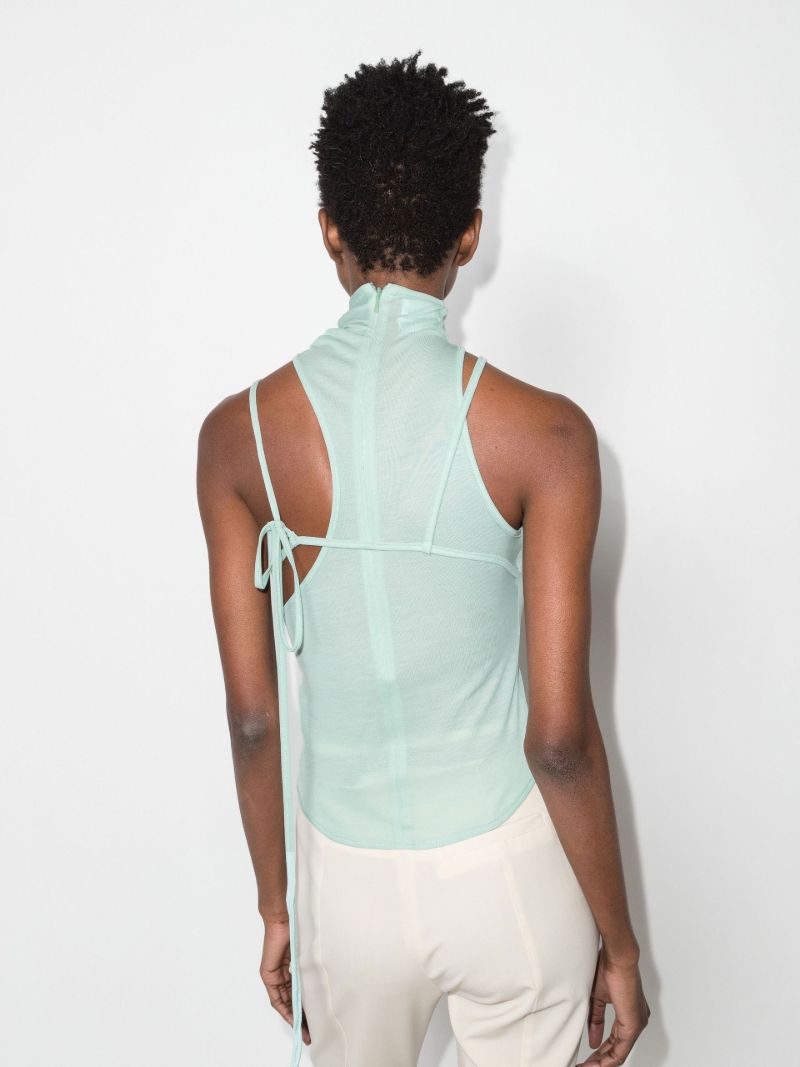 X Browns Focus Blue Ricky Layered Cutout Top