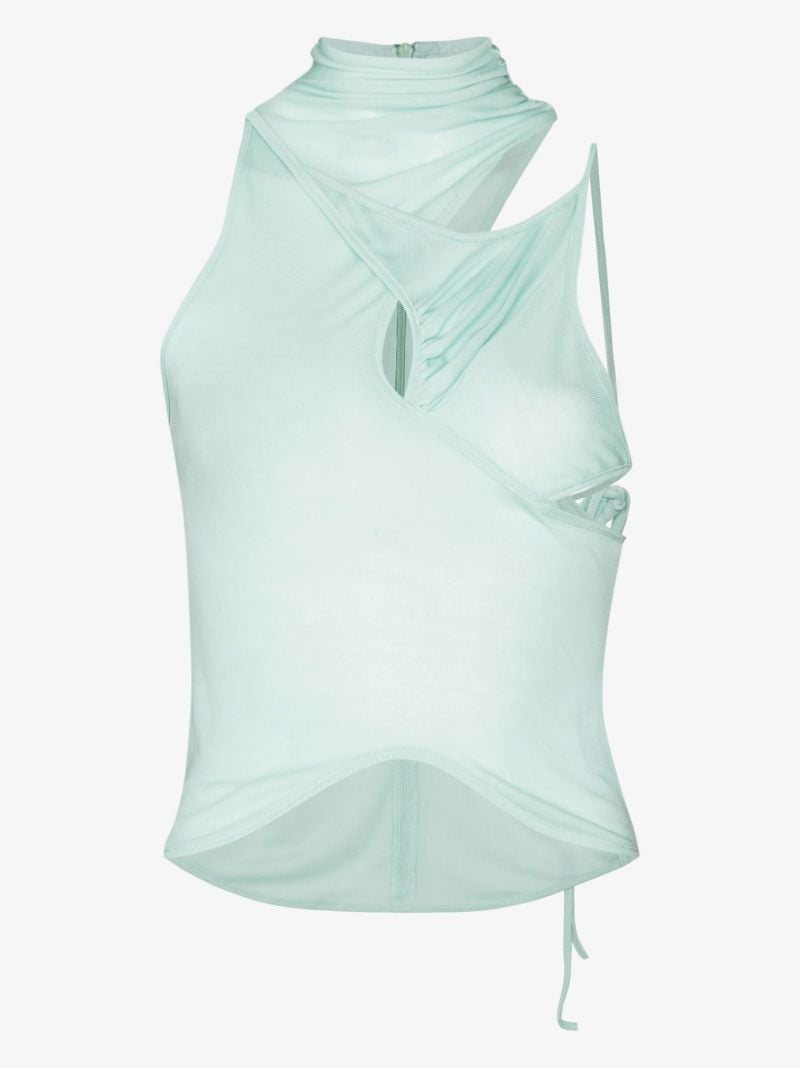 X Browns Focus Blue Ricky Layered Cutout Top