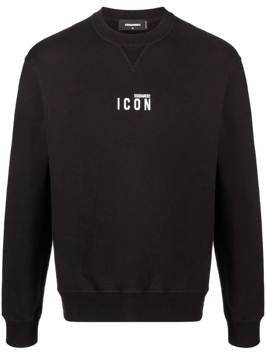 Black Icon Logo Print Sweatshirt