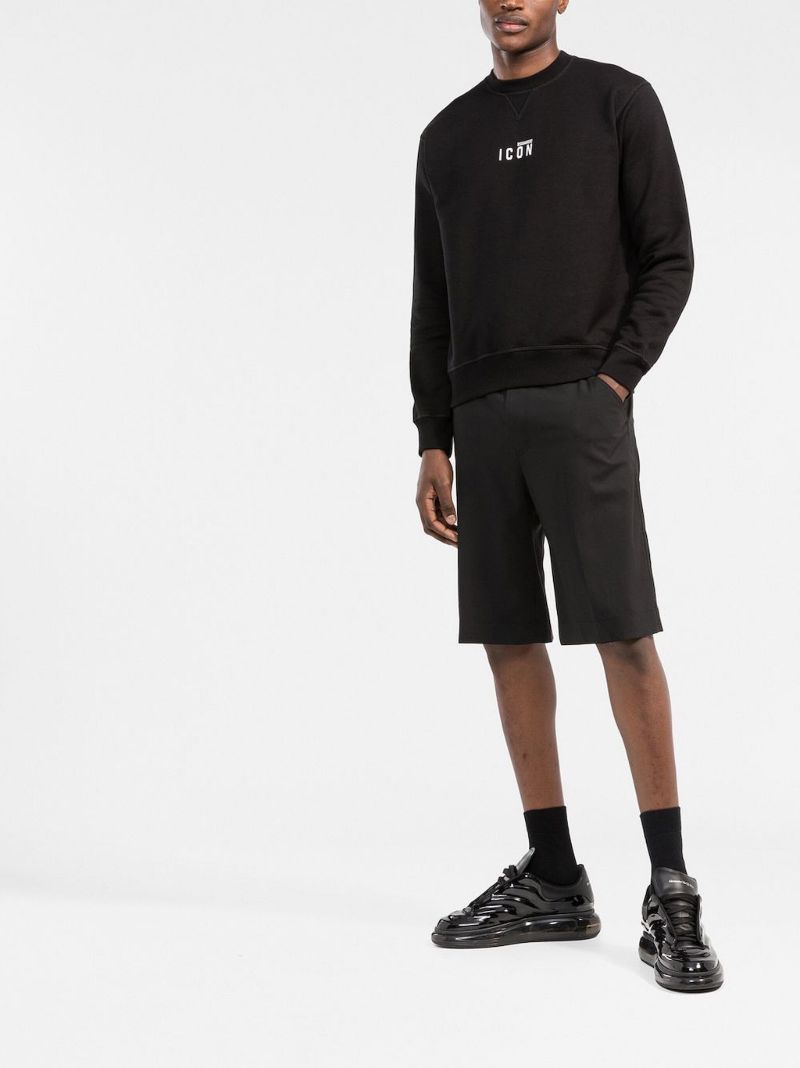 Black Icon Logo Print Sweatshirt